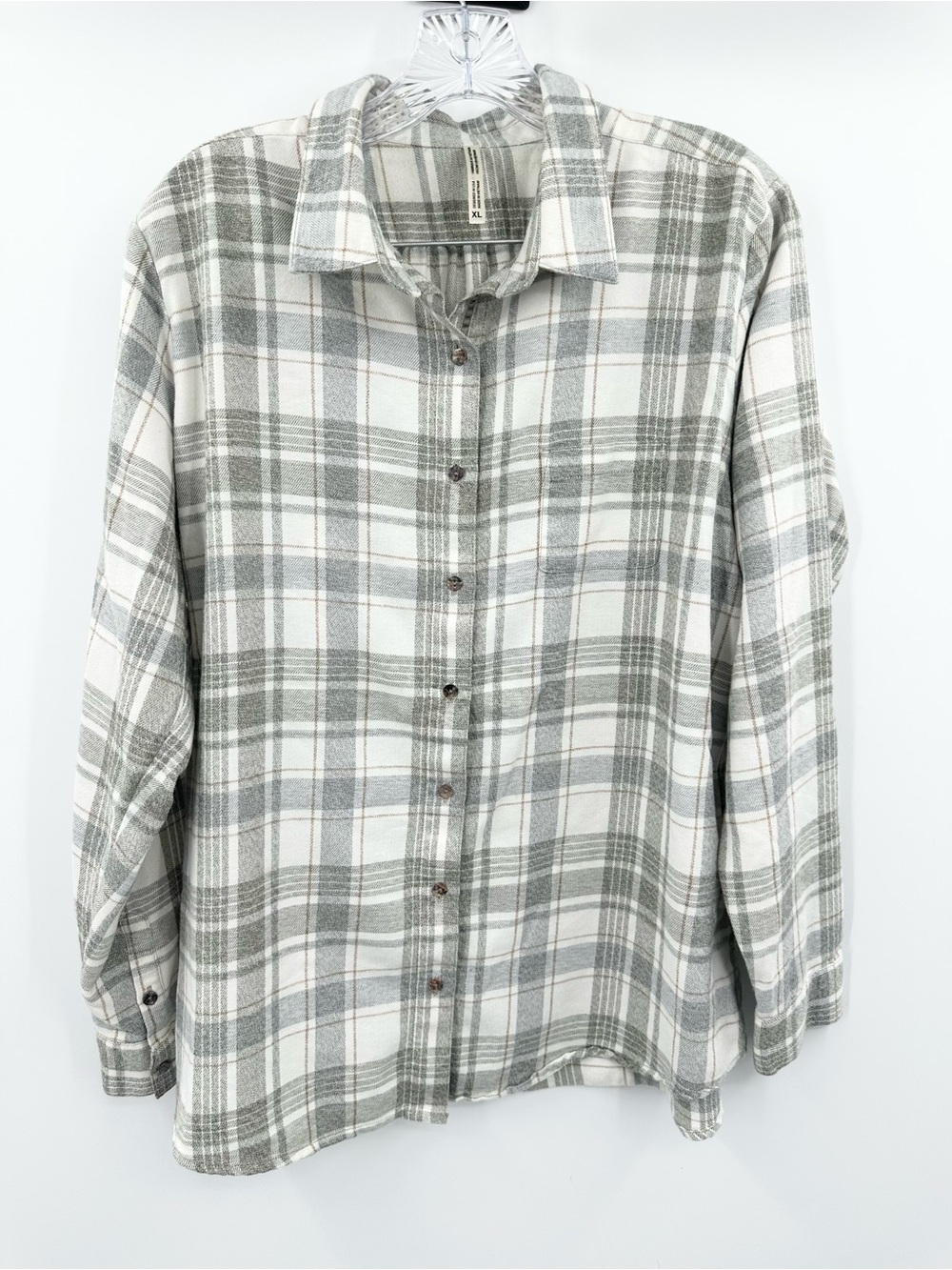 Kuhl Women’s Kamila Gray Plaid Button Up Shirt Size XL